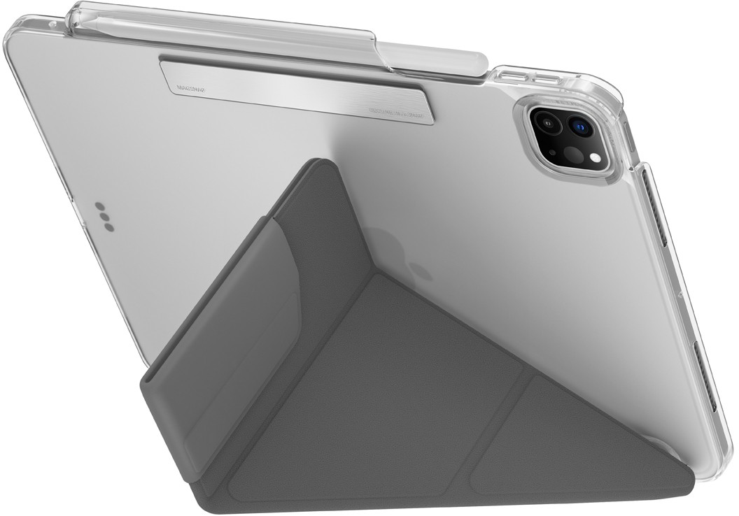 На фото изображено Чехол Uniq Camden Click для iPad Pro 13 M4/M5, серый