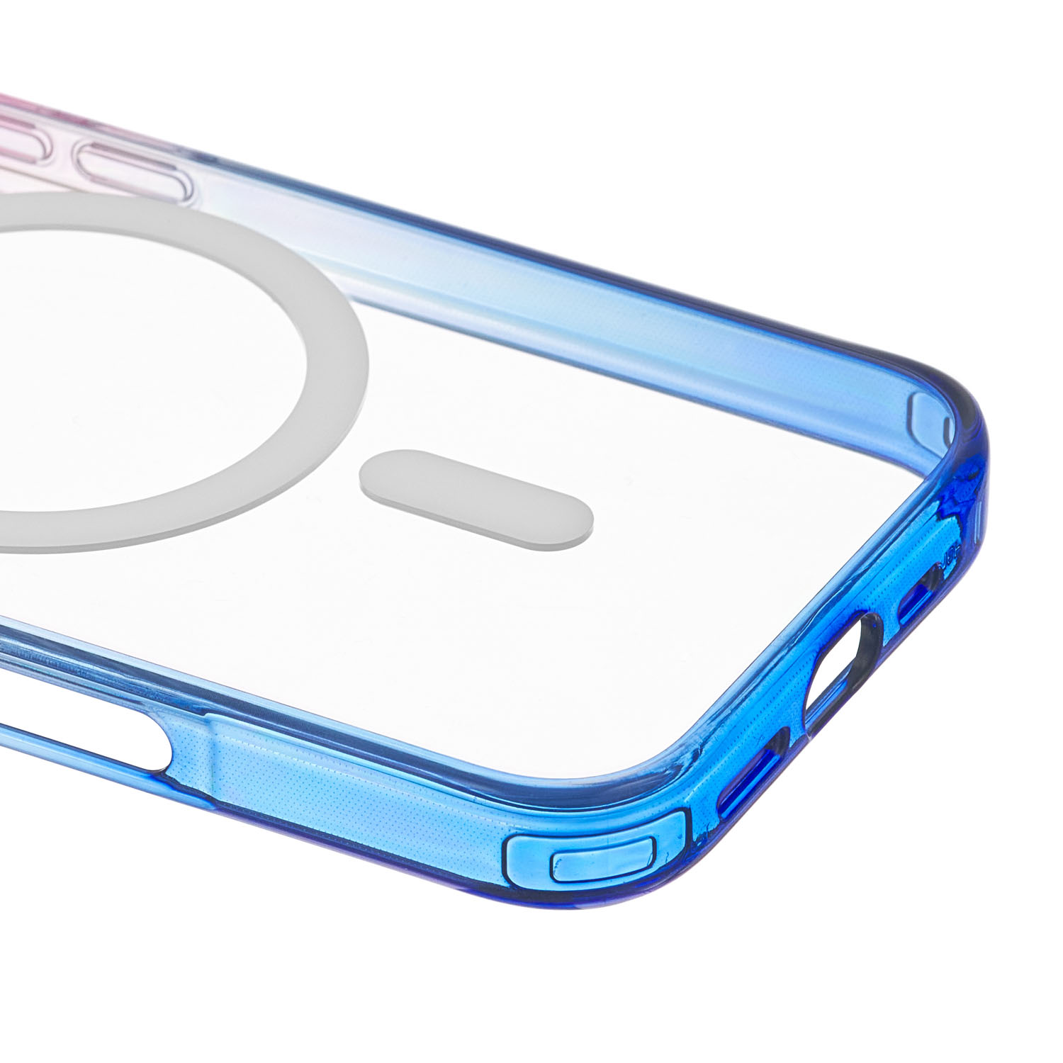Чехол защитный uBear Fusion Mag Case для iPhone 16 Pro, сине-розовый