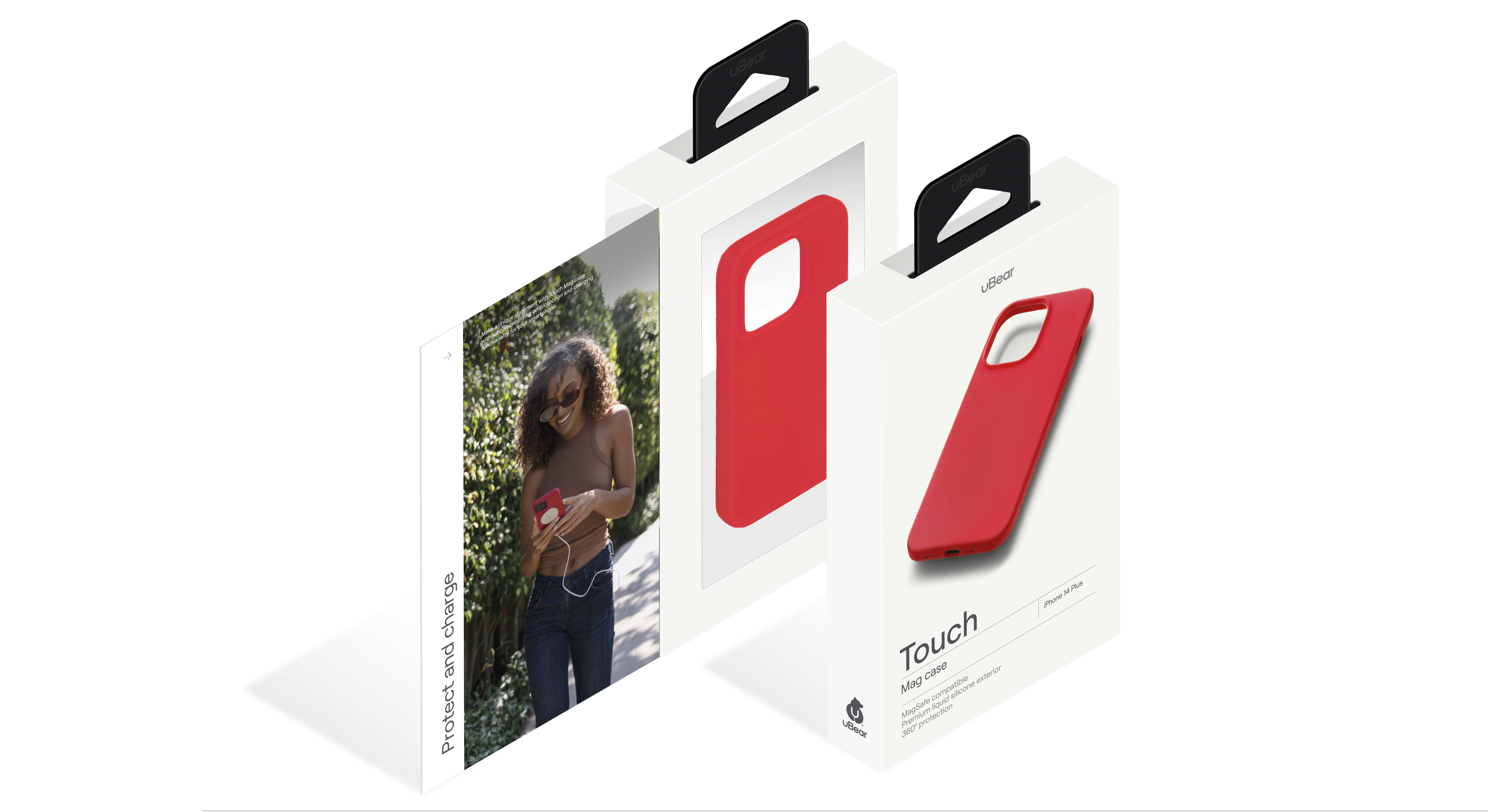 Чехол защитный uBear Touch Mag Case для iPhone 14 Plus, красный