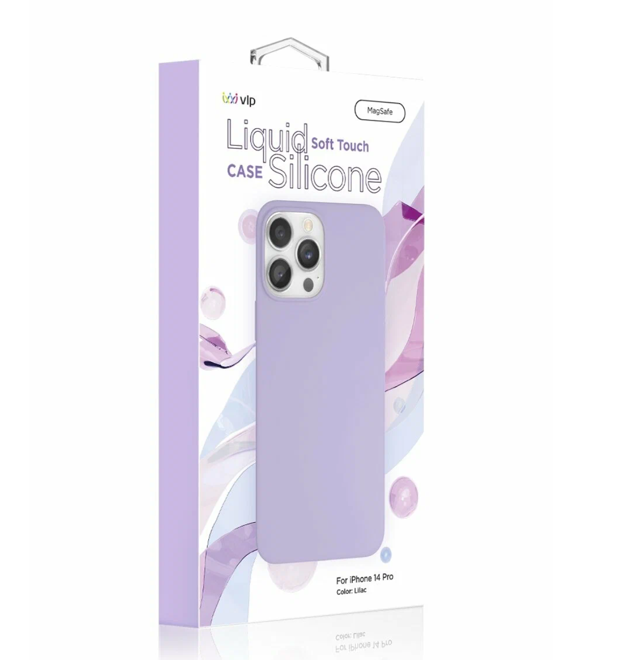 Чехол защитный VLP Silicone case с MagSafe для iPhone 14 Pro, сиреневый