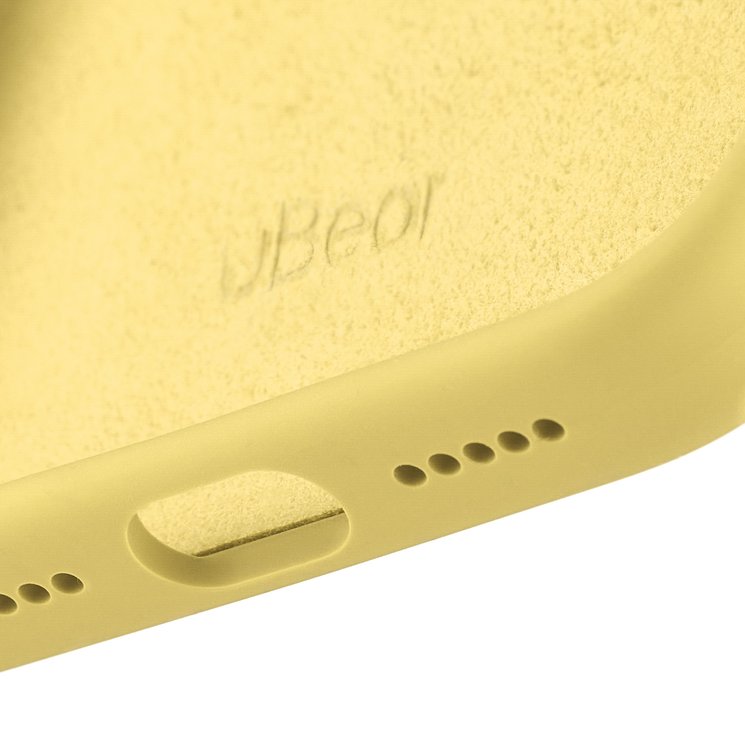 На фото изображено Чехол защитный uBear Touch Mag Case для iPhone 17 Pro, MagSafe, светло-жёлтый