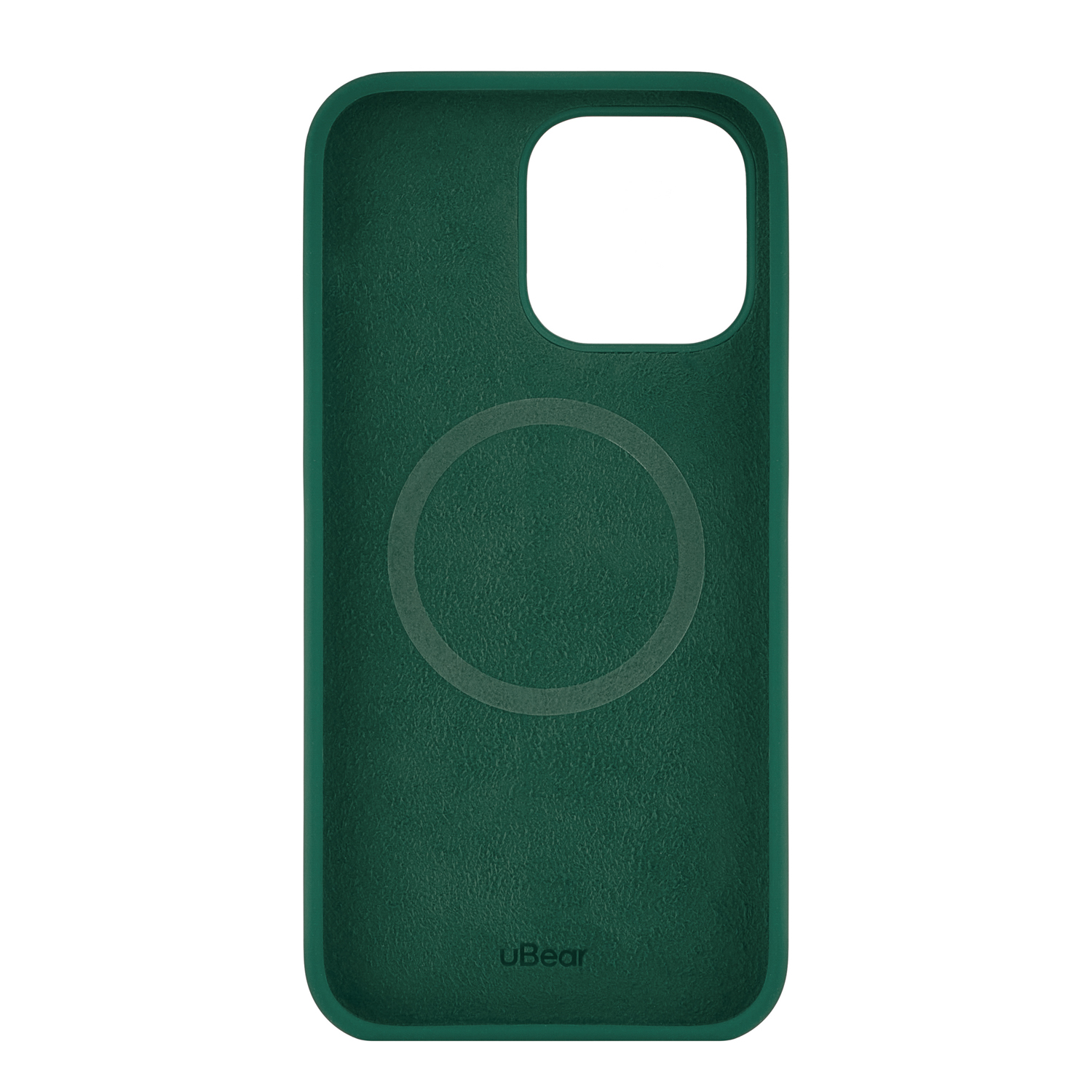 На фото изображено Чехол защитный uBear Touch Mag Case для iPhone 14 Pro Max, зелёный