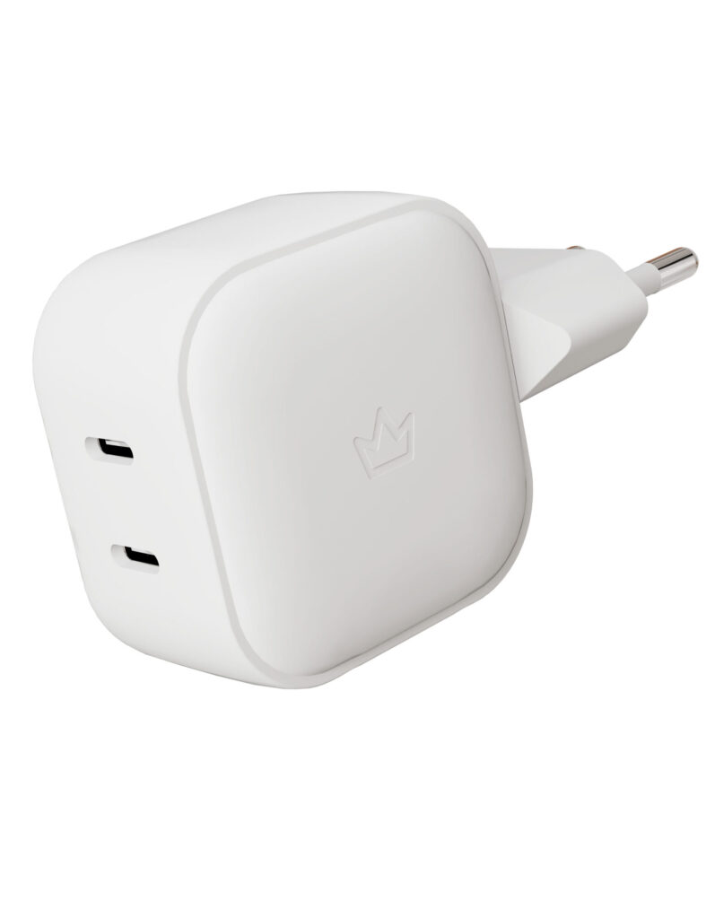 На фото изображено Адаптер питания VLP G-Charge 45W 2xUSB-C белый