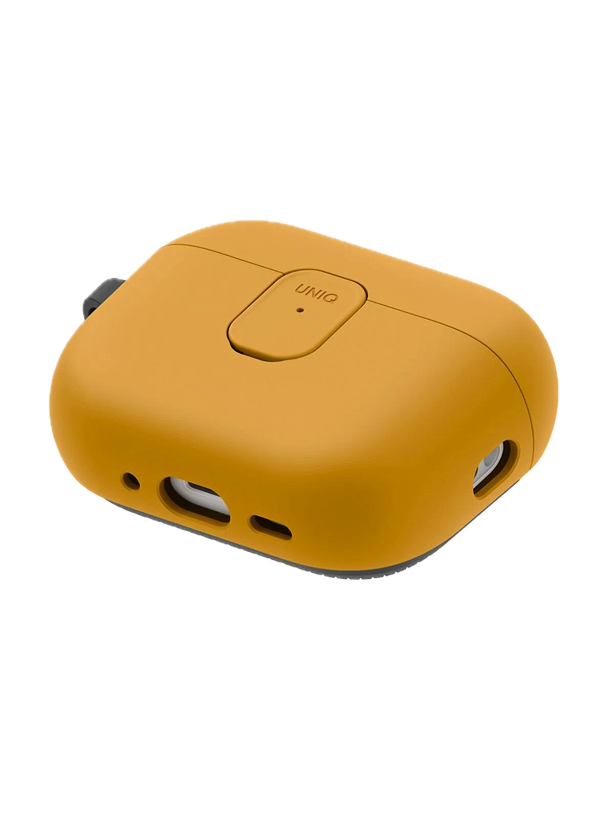 Фото Чехол Uniq CLYDE Lock case для AirPods Pro 3, Racing Yellow/Dark Grey На фото изображено Чехол Uniq CLYDE Lock case для AirPods Pro 3, Racing Yellow/Dark Grey