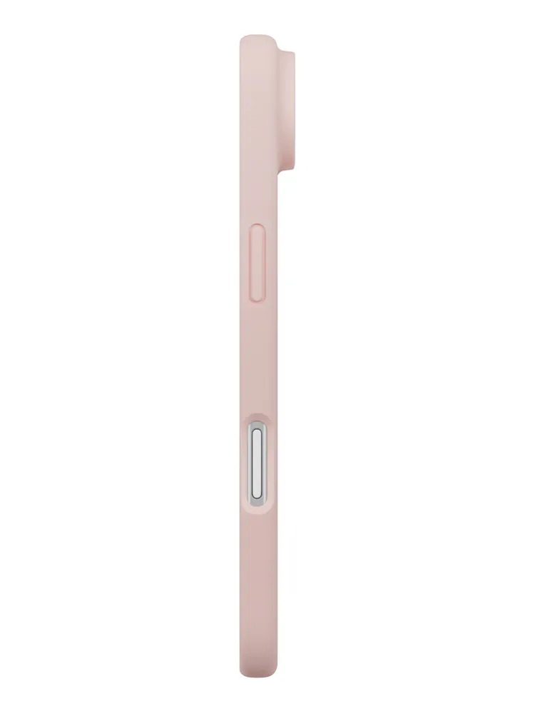 На фото изображено Чехол Uniq Lino MagSafe для iPhone Air, розовый