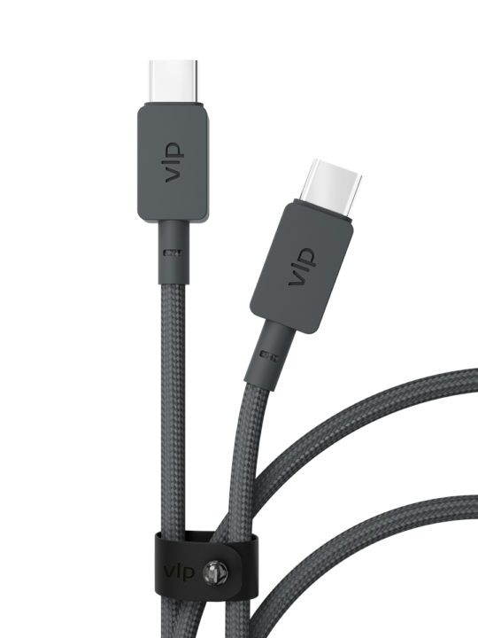 Кабель VLP Nylon Cable USB/C-USB/C, 100 Вт, 1.2м, черный
