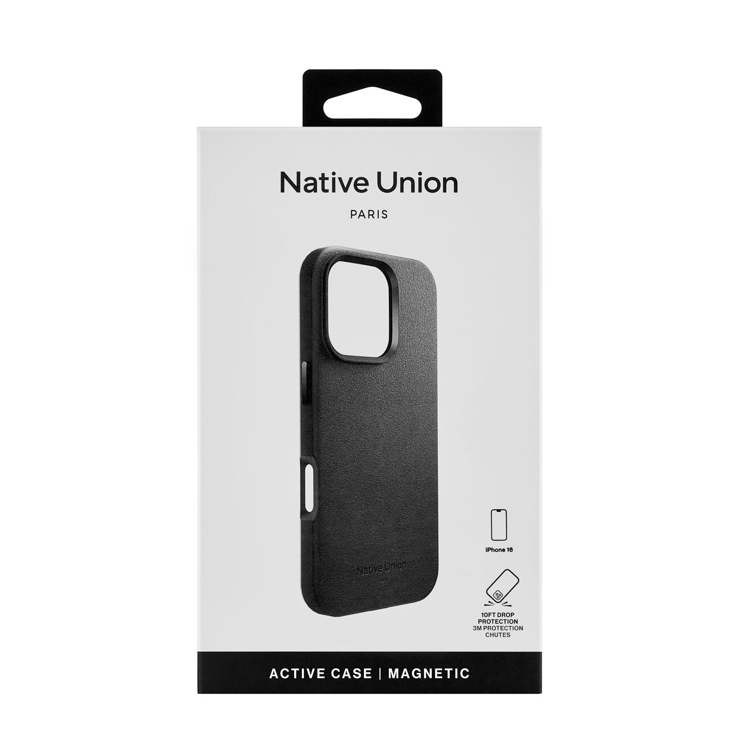 На фото изображено Чехол Native Union Active Case MagSafe для iPhone 16, черный