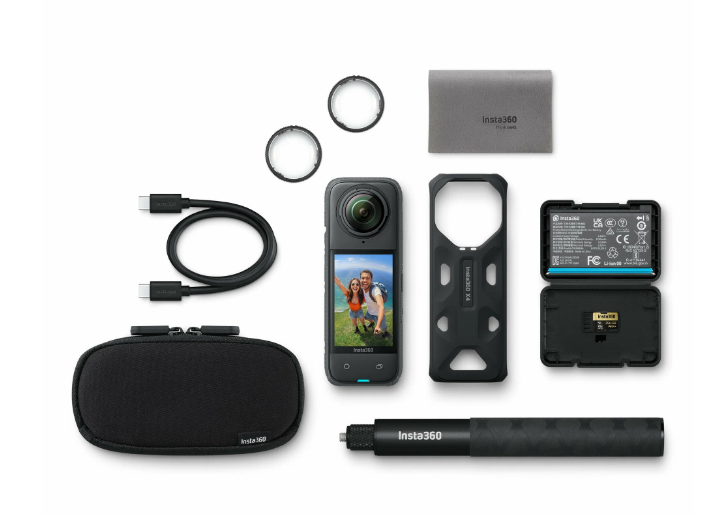 На фото изображено Экшн камера Insta360 X4 Adventure Bundle, чёрный