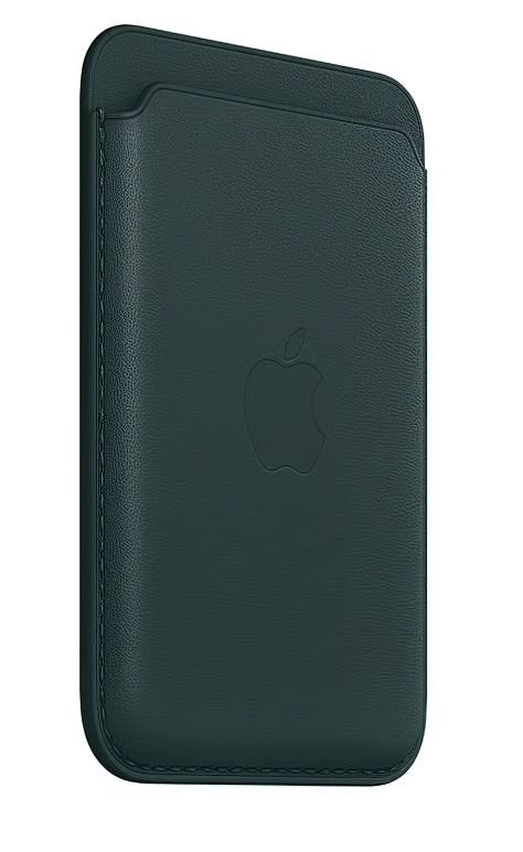 Картхолдер Apple Leather Wallet с локатором, темно-зеленый