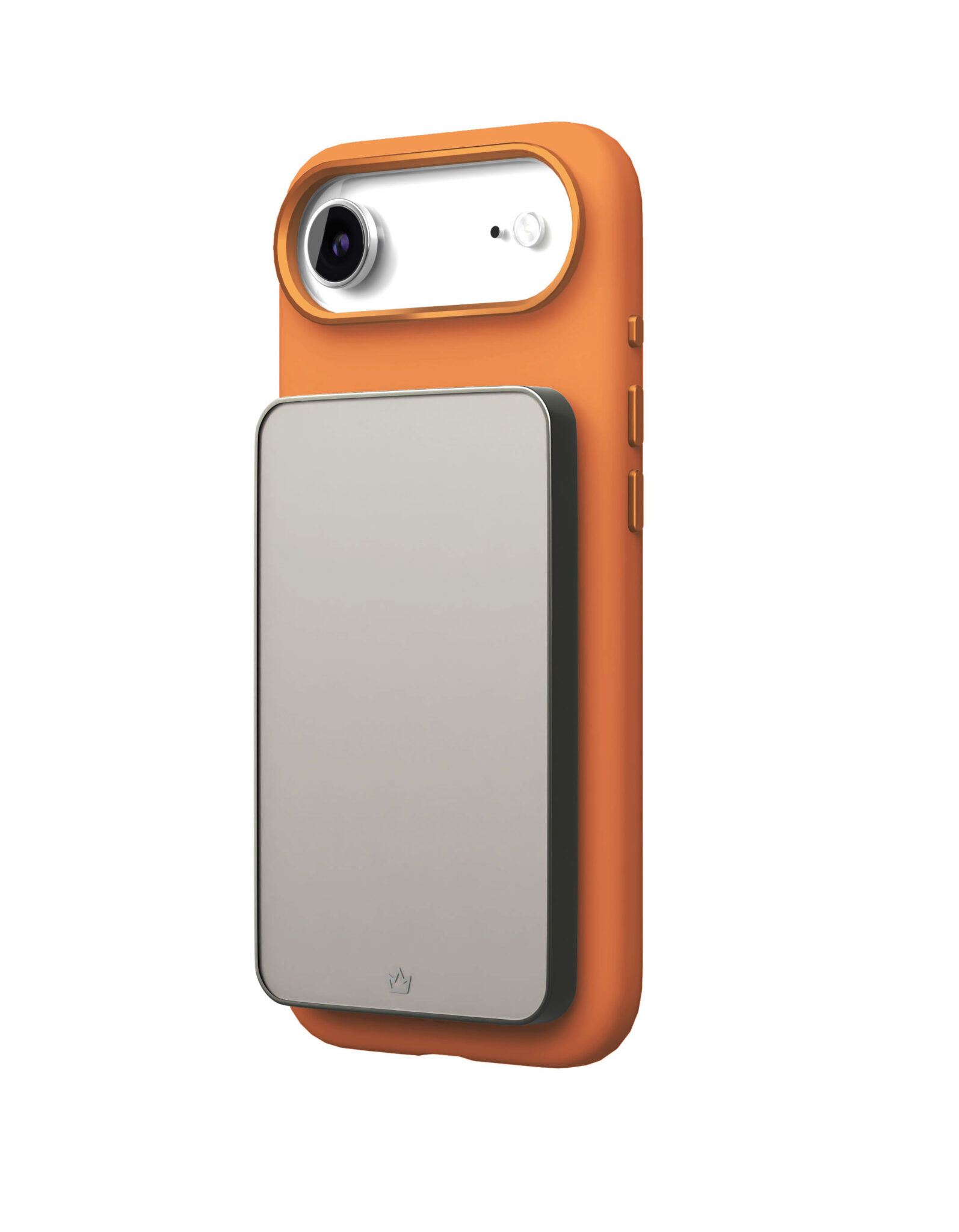 На фото изображено Чехол защитный VLP Aster Pro Case с MagSafe для iPhone Air, оранжевый