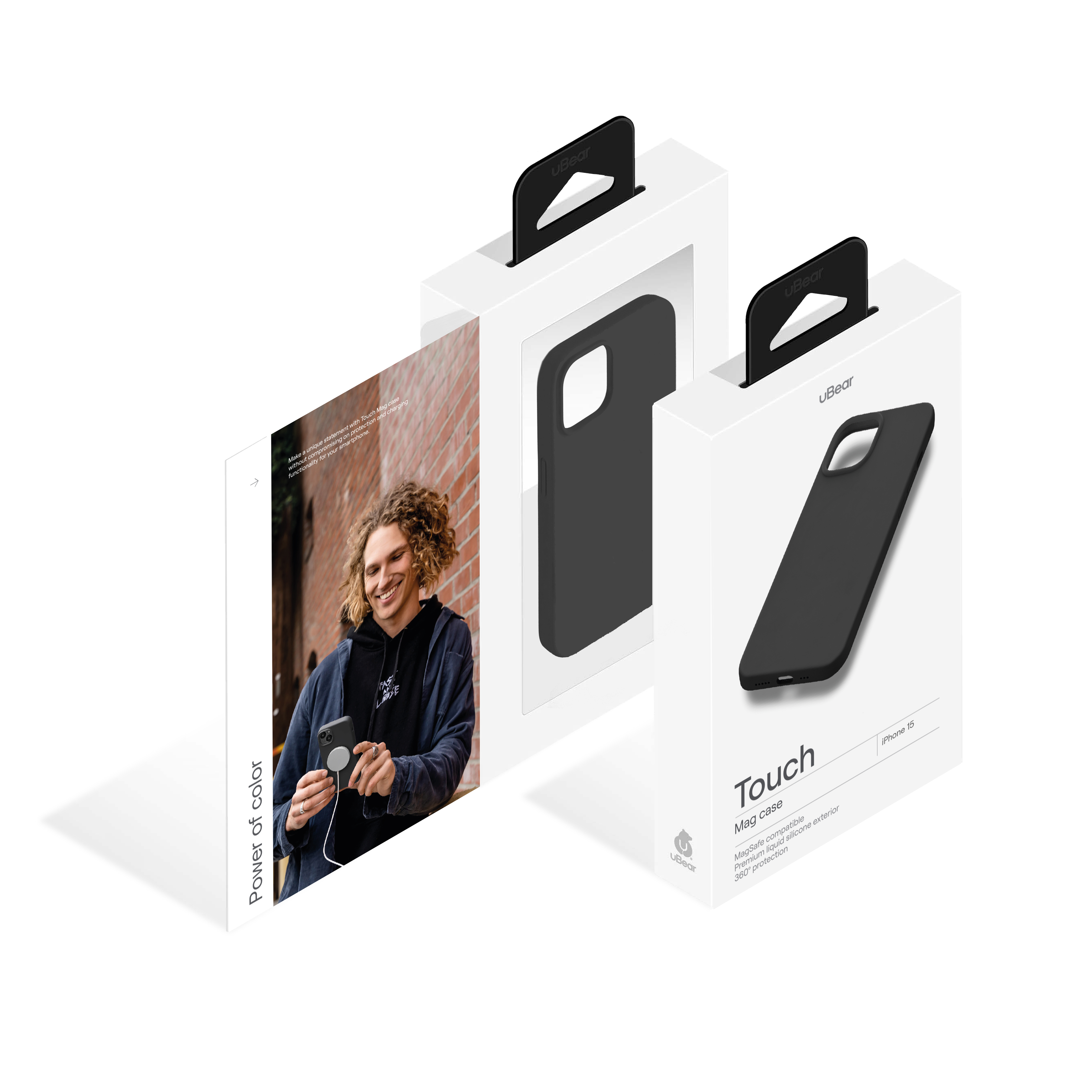 Чехол защитный uBear Touch Mag Case для iPhone 15, чёрный