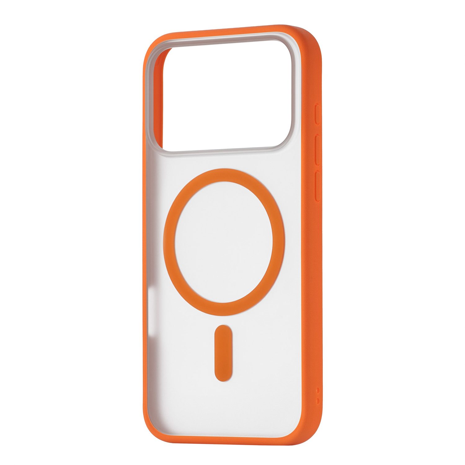 На фото изображено Чехол защитный uBear Cloud Mag Case для iPhone 17 Pro, MagSafe, оранжевый