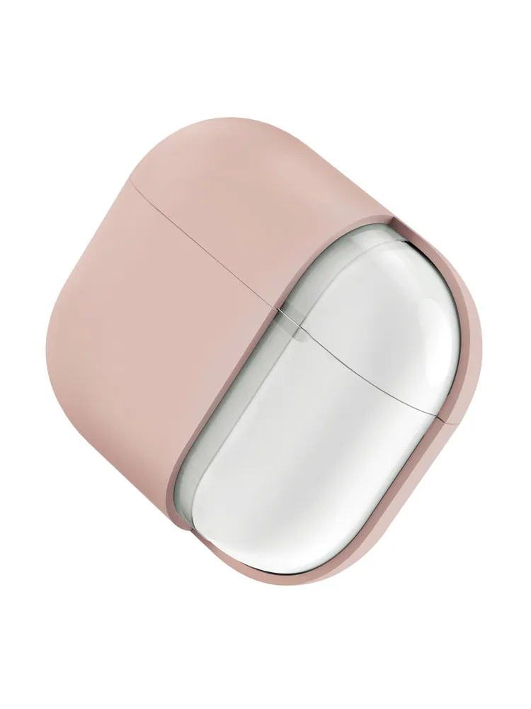 Защитный чехол Uniq Lino Silicone Case для Airpods 4, розовый