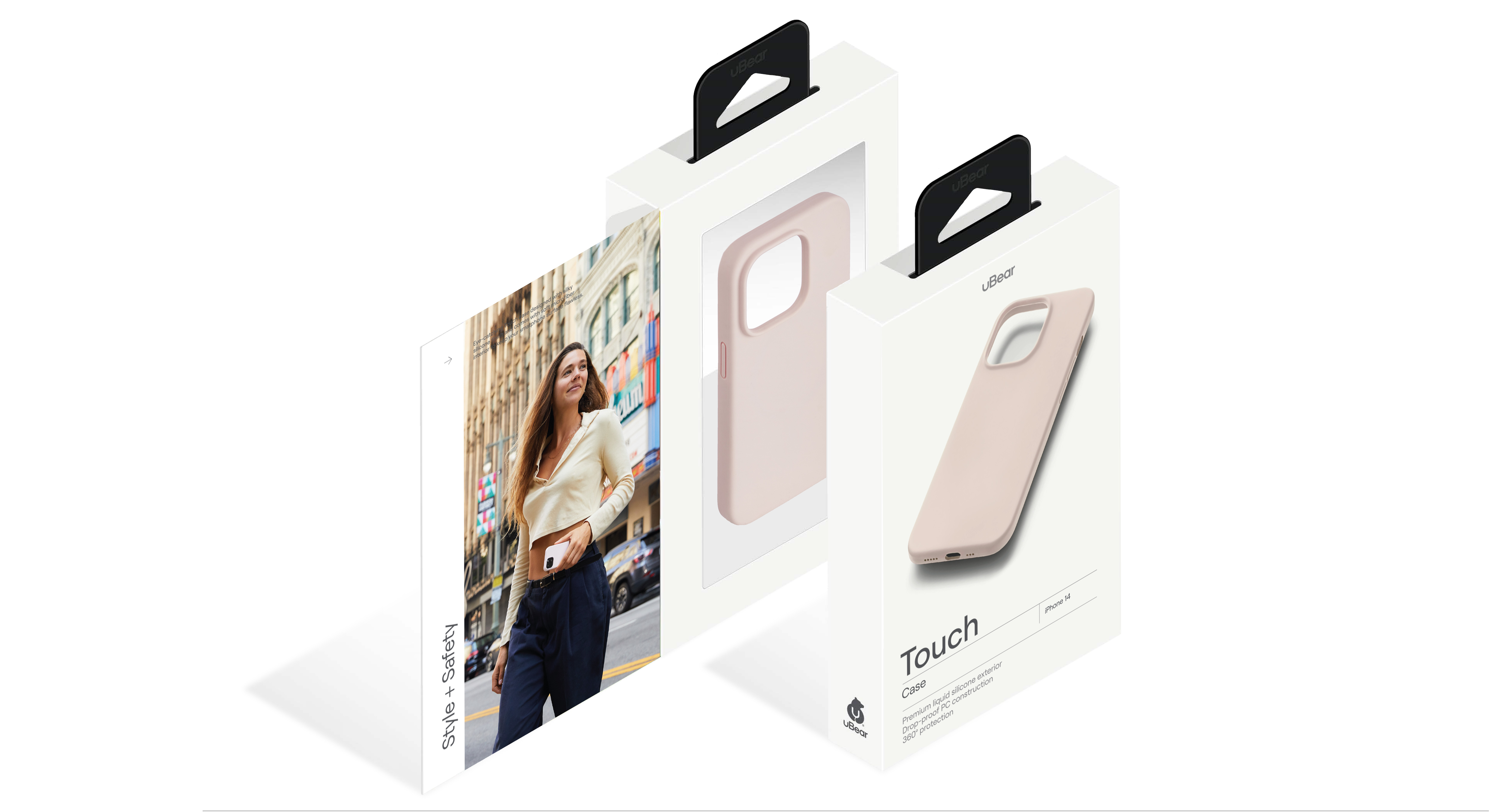 Чехол защитный uBear Touch Case для  iPhone 14, розовый