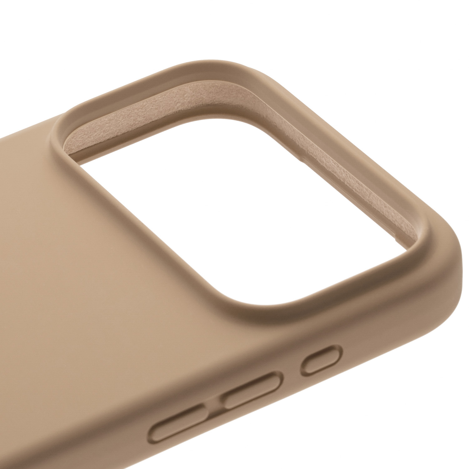 На фото изображено Чехол защитный uBear Touch Mag Case для iPhone 17 Pro Max, MagSafe, латте