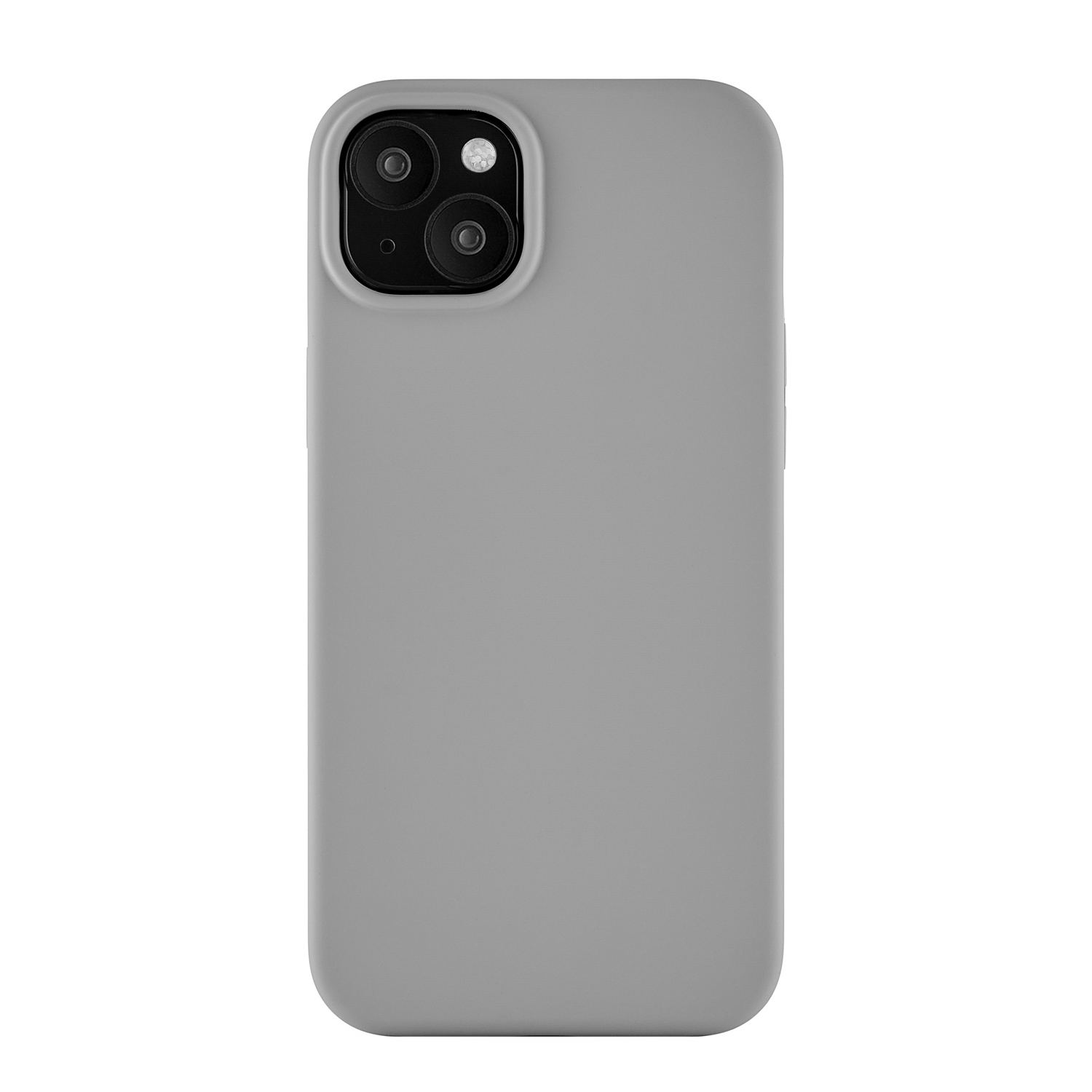 На фото изображено Чехол защитный uBear Touch Mag Case для iPhone 15 Plus, серый