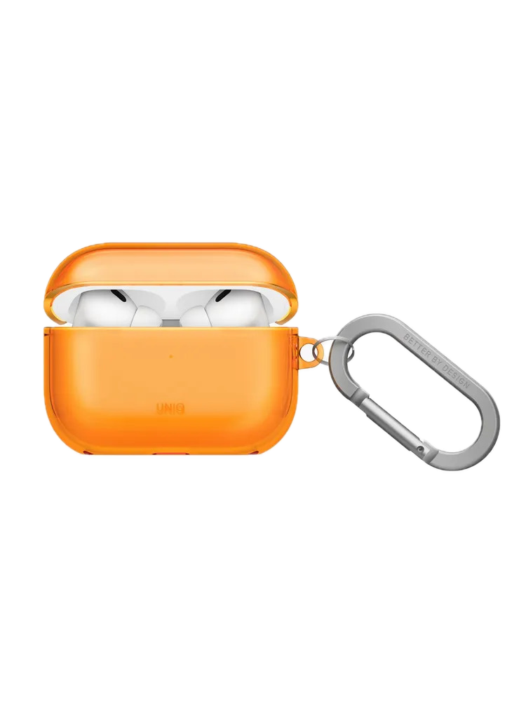 Фото Чехол Uniq Glase TPU для AirPods Pro 3, Golden Citrus На фото изображено Чехол Uniq Glase TPU для AirPods Pro 3, Golden Citrus