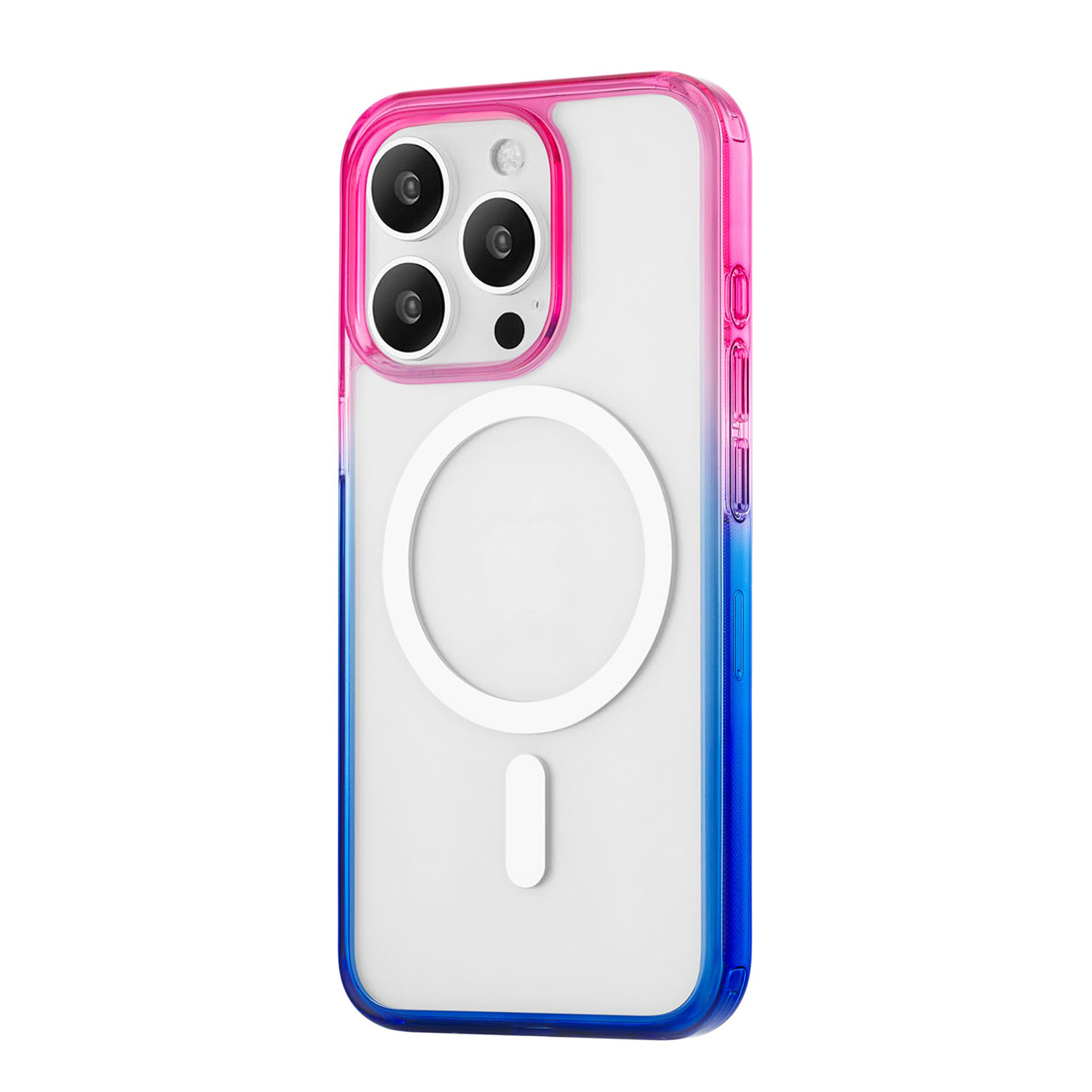 Чехол защитный uBear Fusion Mag Case для iPhone 16 Pro, сине-розовый