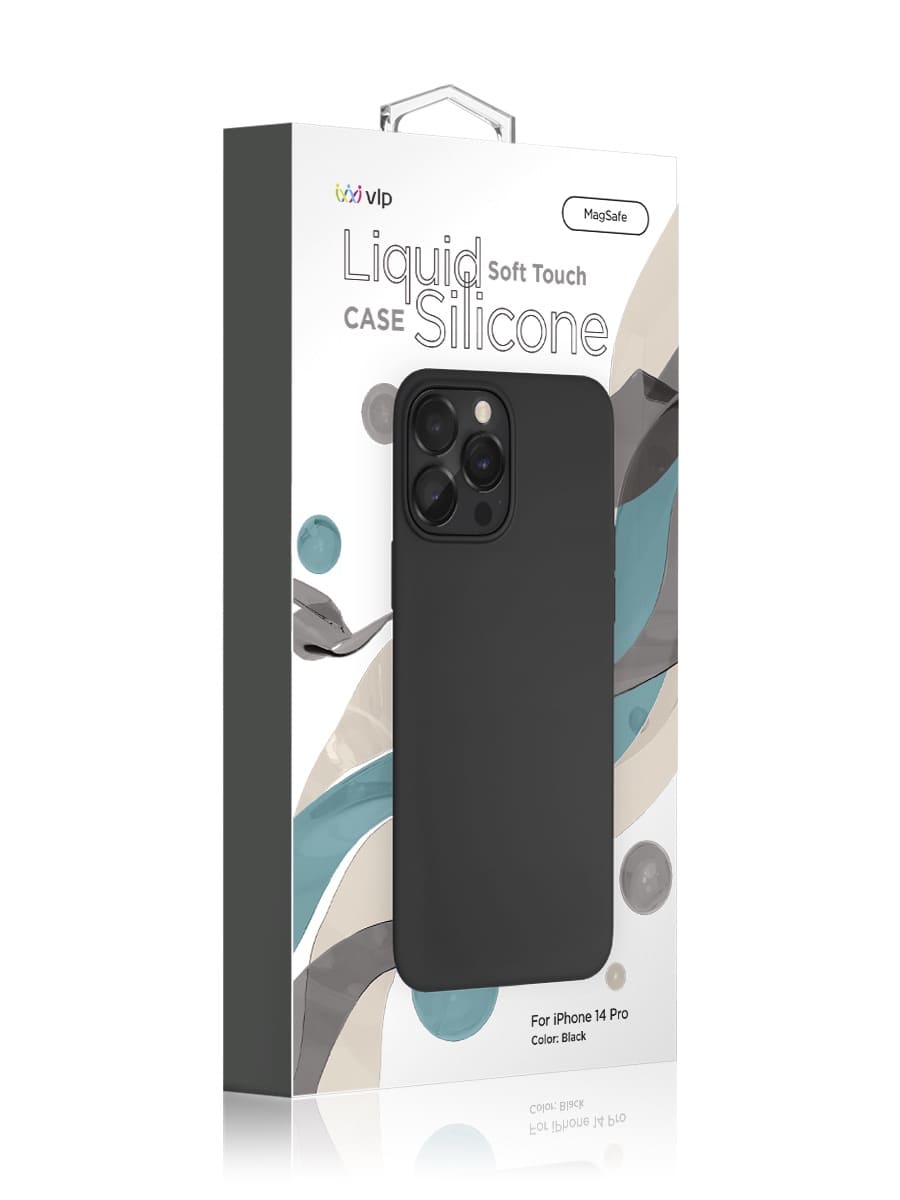 Чехол защитный VLP Silicone case с MagSafe для iPhone 14 Pro, черный
