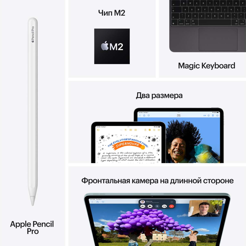 Apple iPad Air M2 13” дюймов Wi-Fi + Cellular 1 ТБ, Синий