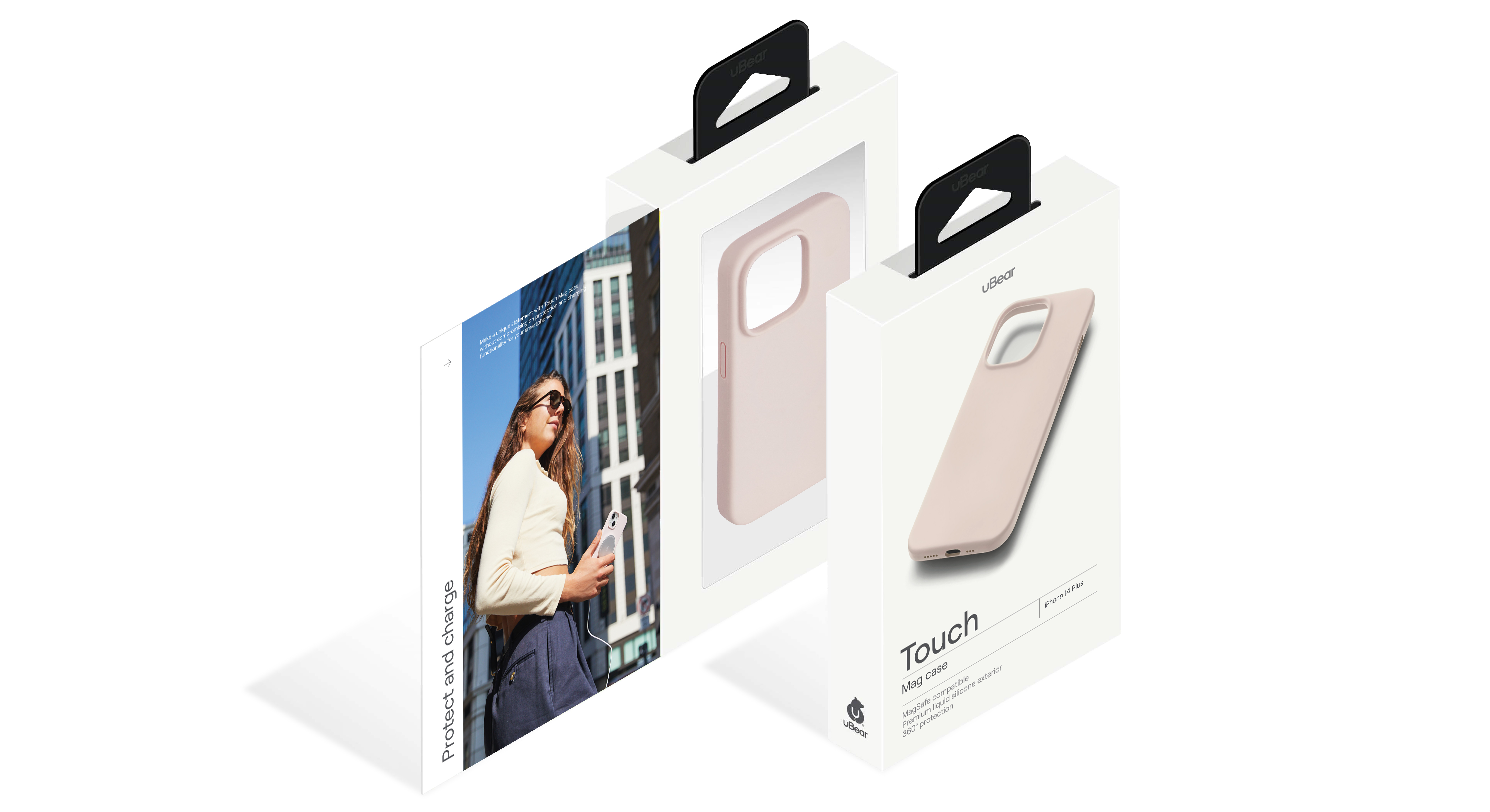 Чехол защитный uBear Touch Mag Case для iPhone 14 Plus, розовый