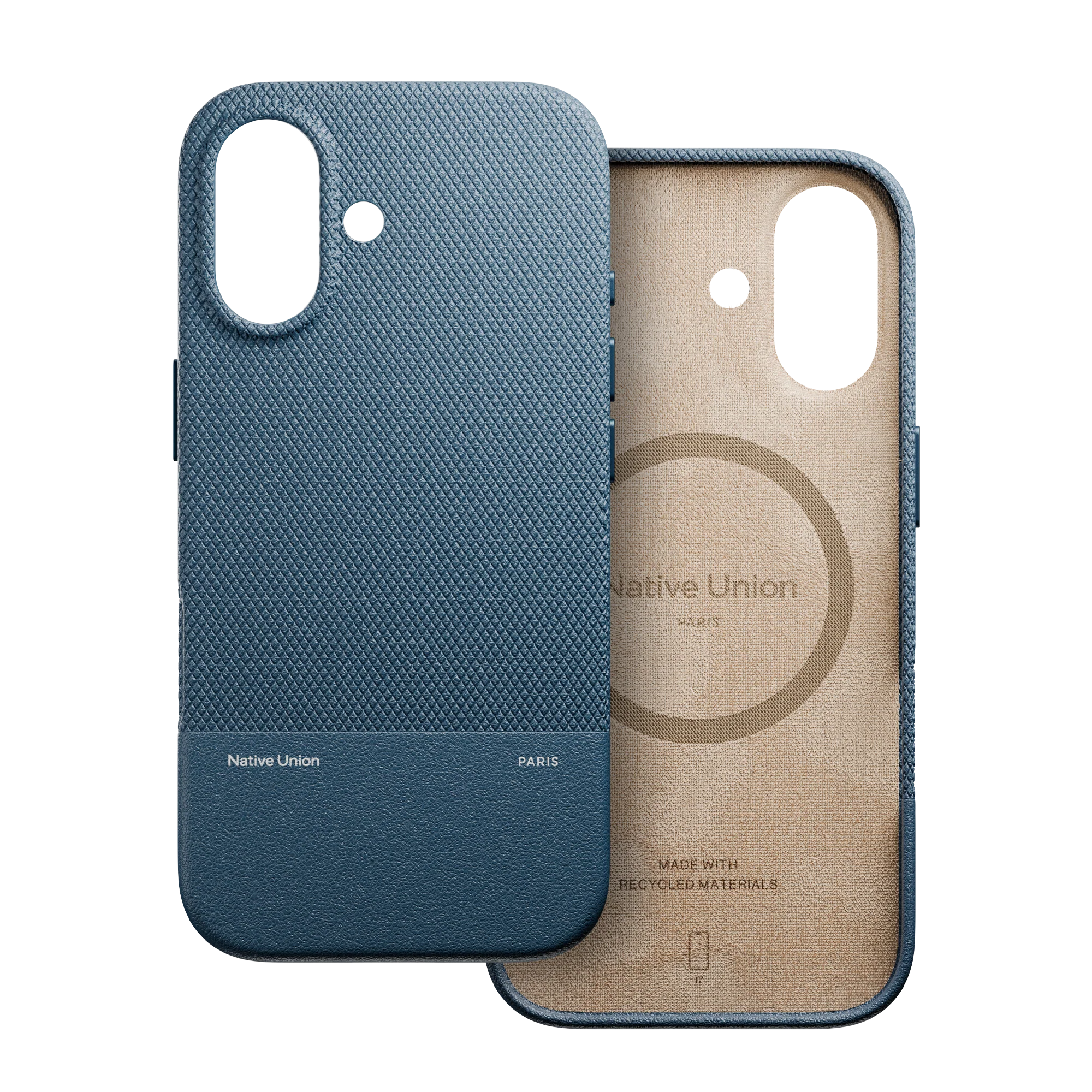 На фото изображено Чехол Native Union Paris (Re)Classic Case для iPhone 17, синий