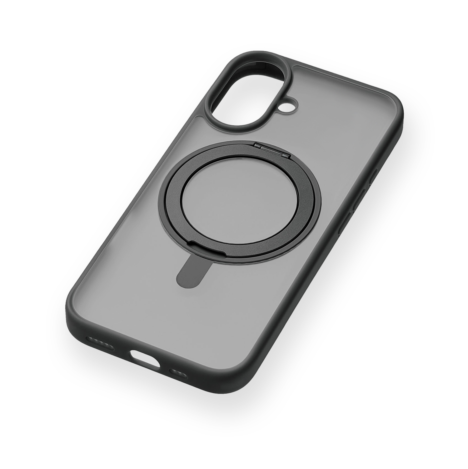 Чехол защитный uBear Clip 360 Mag Case для iPhone 16, с магнитной подставкой, черный