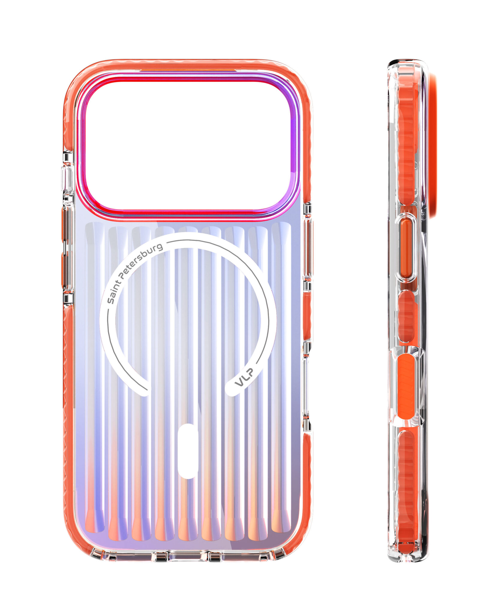 Фото Чехол защитный VLP Pulse Case с MagSafe для iPhone 17 Pro, оранжевый На фото изображено Чехол защитный VLP Pulse Case с MagSafe для iPhone 17 Pro, оранжевый