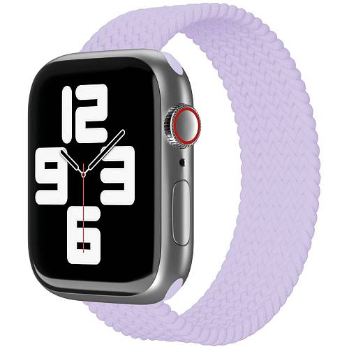 Ремешок нейлоновый плетёный VLP для Apple Watch 42/44/45, L/XL, фиолетовый