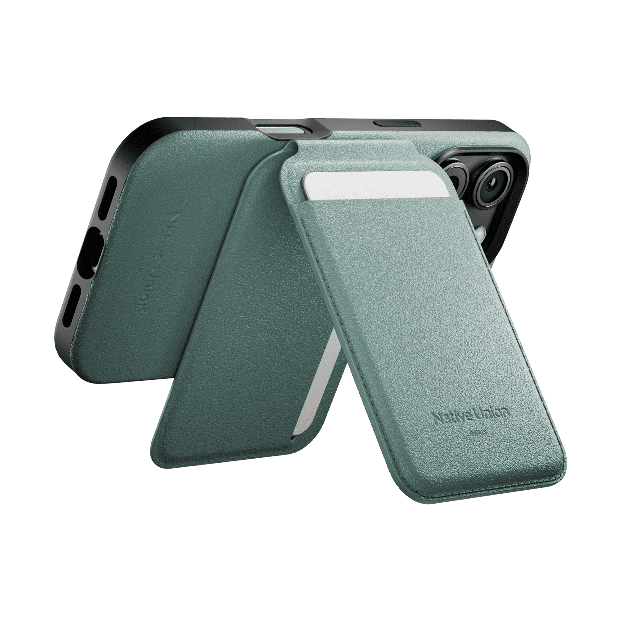 Чехол-бумажник Native Union Active Wallet Stand, зеленый сланец