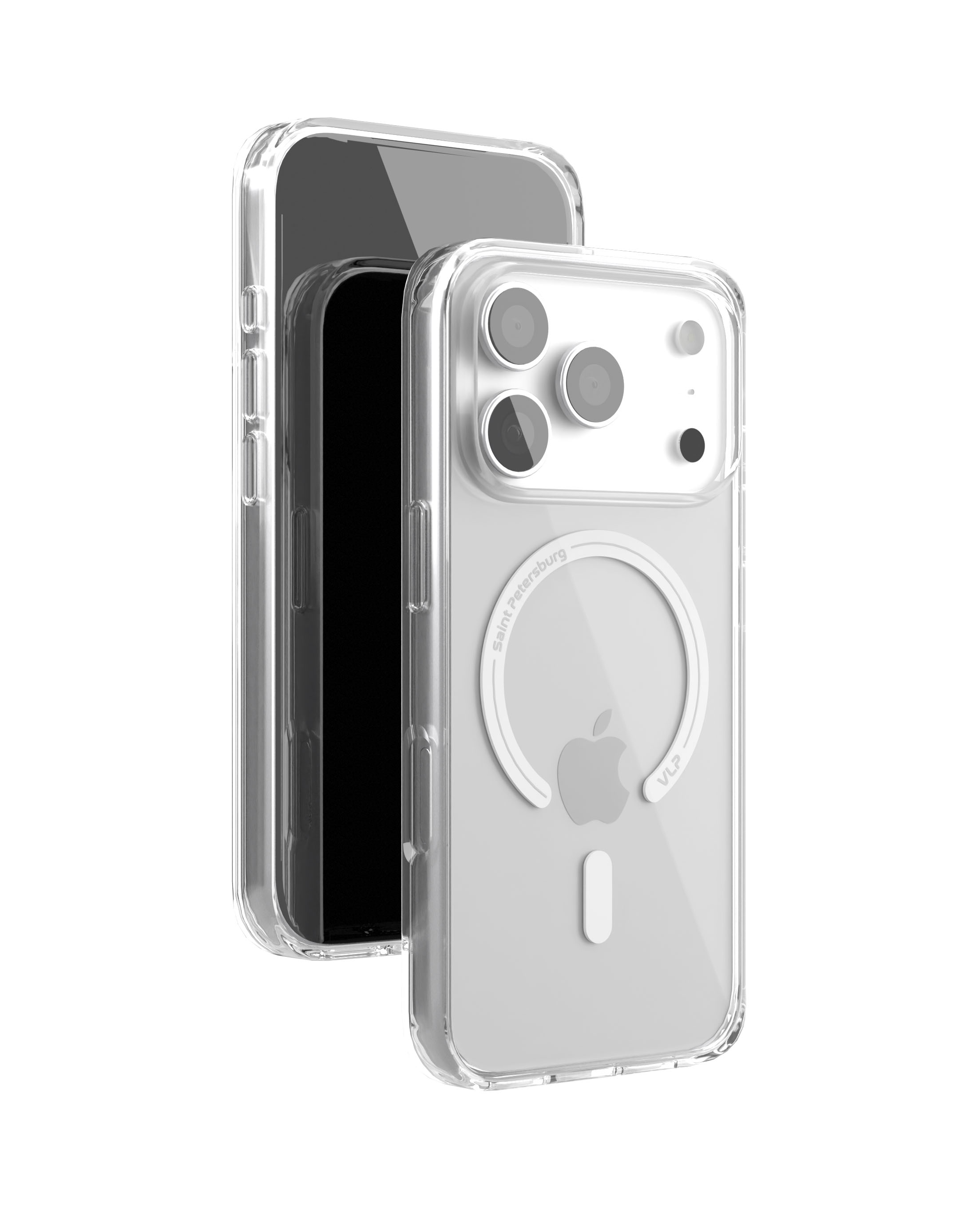 На фото изображено Чехол защитный VLP Diamond Case для iPhone 17 Pro, прозрачный