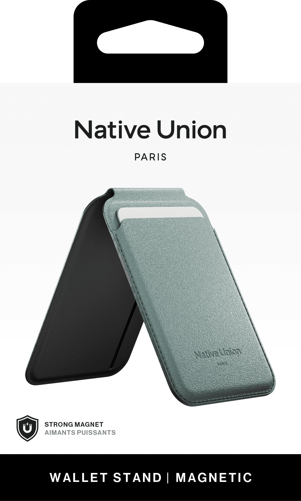 Чехол-бумажник Native Union Active Wallet Stand, зеленый сланец