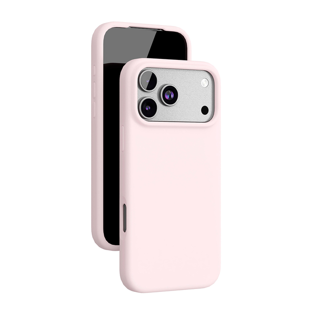 На фото изображено Чехол защитный VLP LITE Mist Case с MagSafe для iPhone 17 Pro Max, розовый