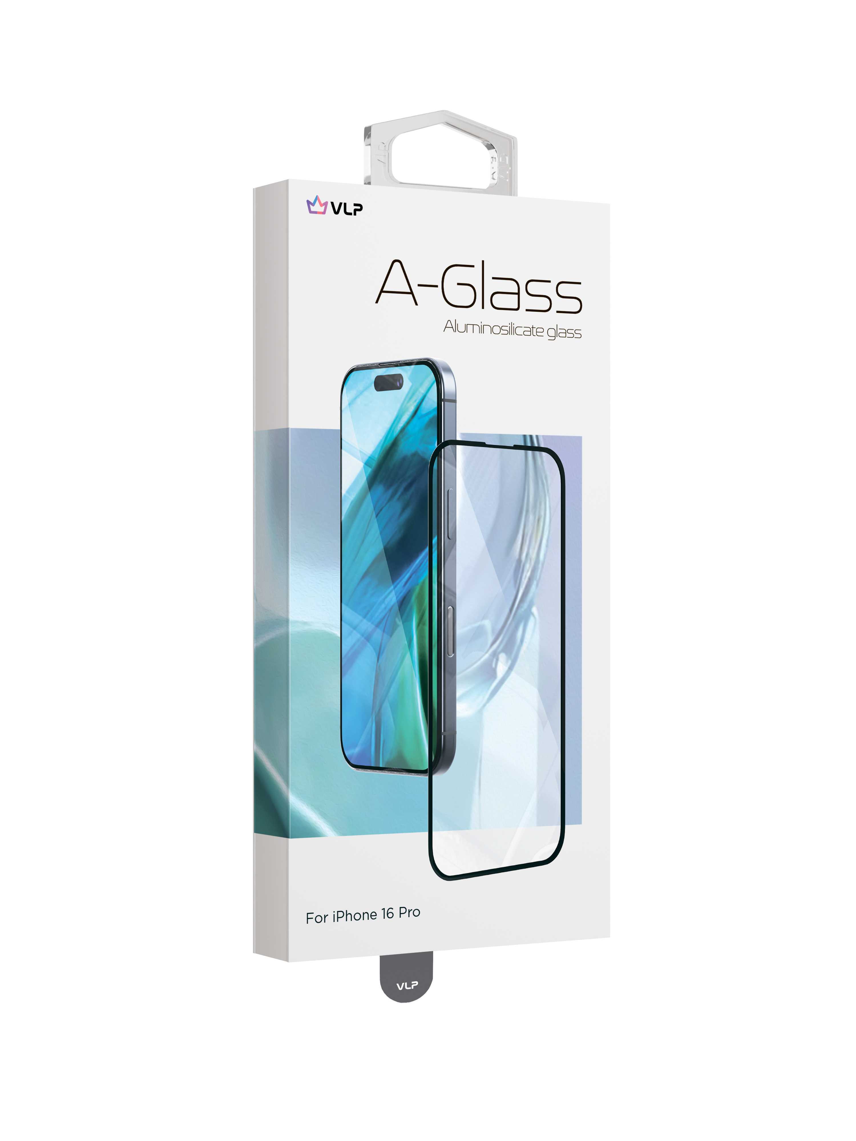 На фото изображено Стекло защитное VLP A-Glass для iPhone 16 Pro