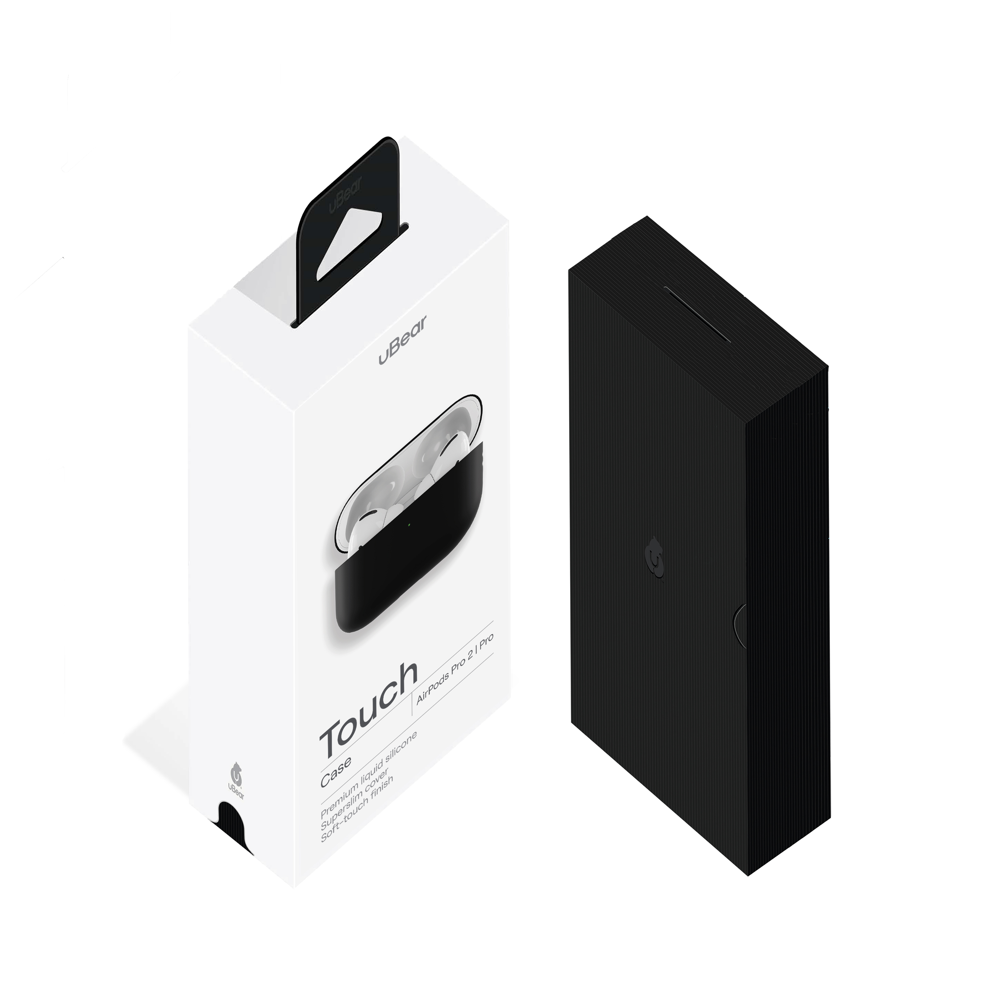 Ультратонкий силиконовый чехол uBear Touch Case AirPods Pro 2 / Pro, чёрный
