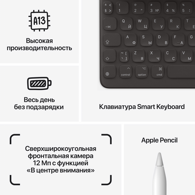 Apple iPad 10,2 (2021) Wi-Fi 64 ГБ, Серый космос