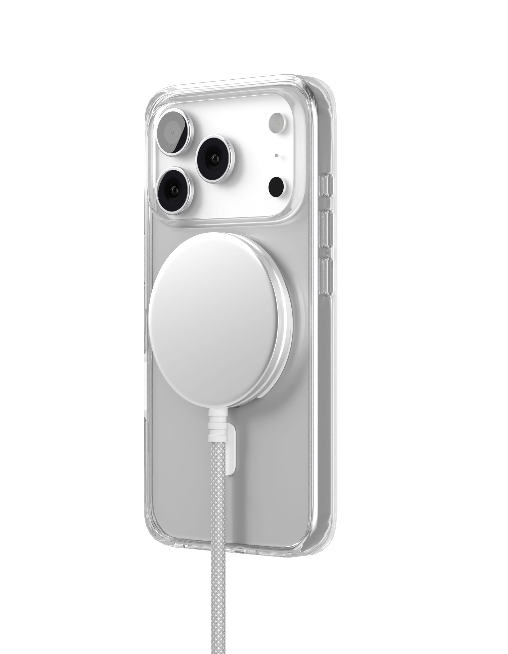 На фото изображено Чехол защитный VLP Diamond Case для iPhone 17 Pro, прозрачный