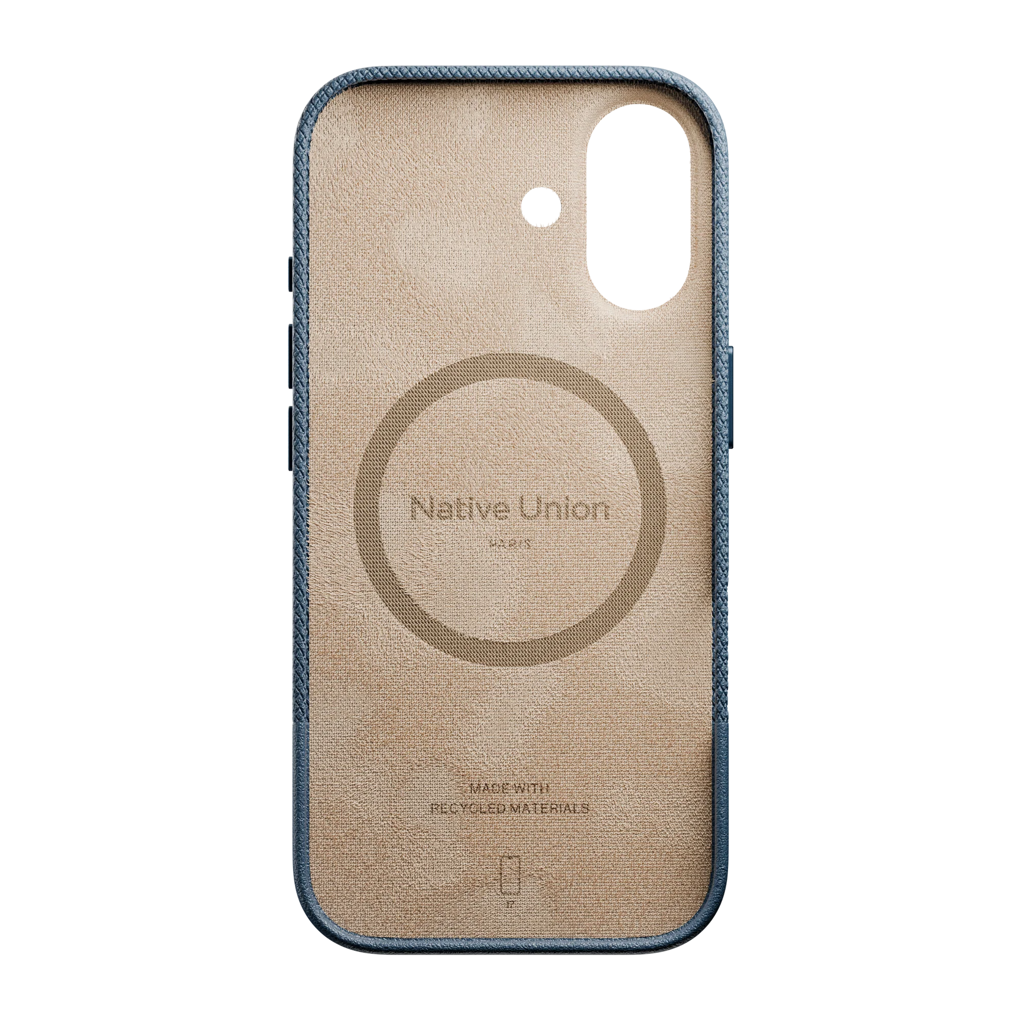 На фото изображено Чехол Native Union Paris (Re)Classic Case для iPhone 17, синий