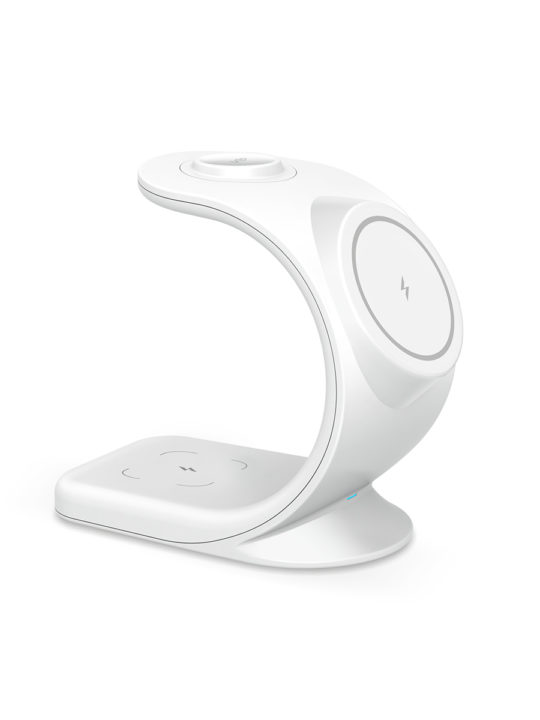 Фото Беспроводное зарядное устройство VLP Powerstand 3 в 1, белый На фото изображено Беспроводное зарядное устройство VLP Powerstand 3 в 1, белый