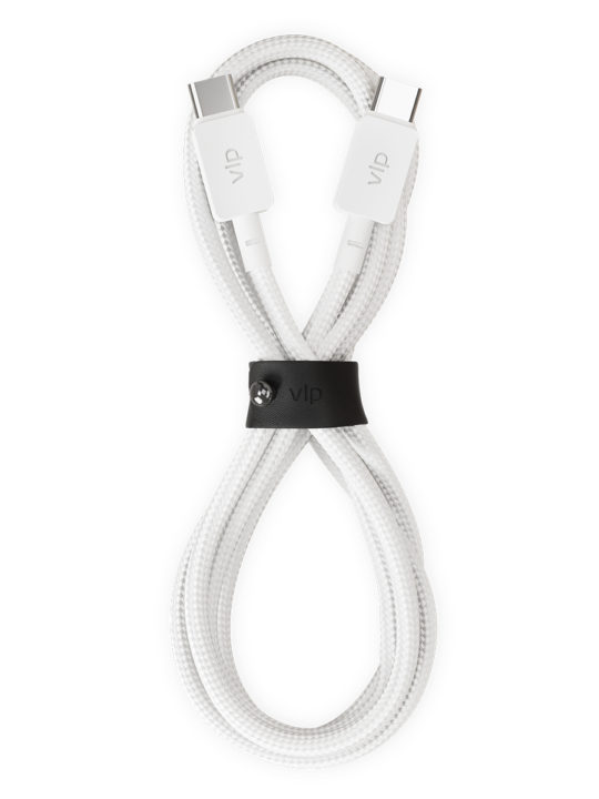 Кабель VLP Nylon Cable USB/C-USB/C, 100 Вт, 1.2м, белый