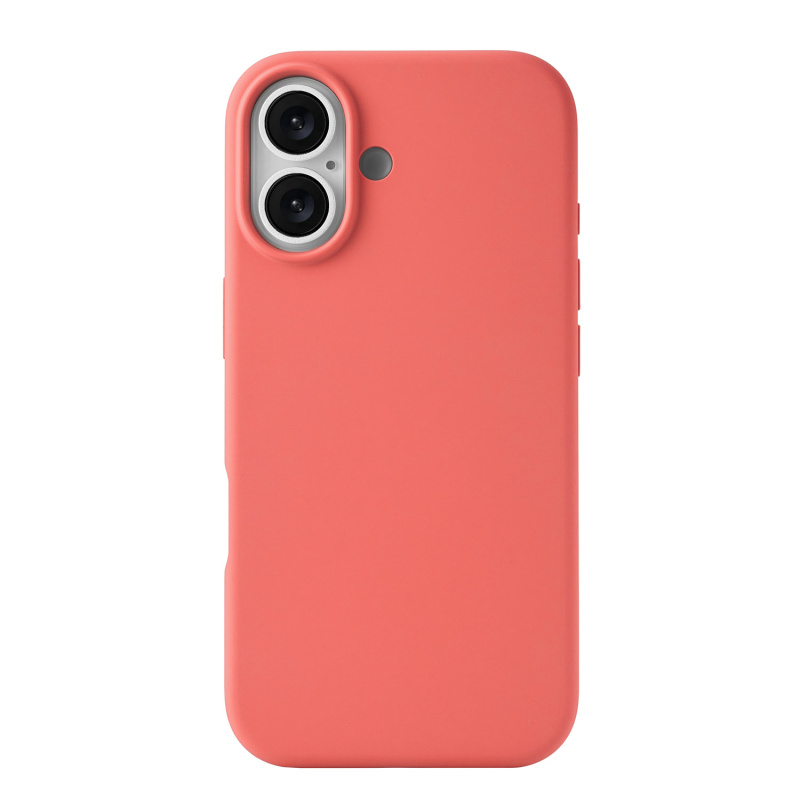 На фото изображено Чехол защитный uBear Touch Mag Case для iPhone 17 MagSafe, коралловый