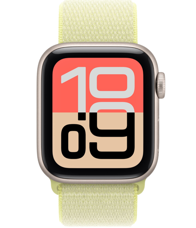 Фото Apple Watch SE 3, 40 мм, корпус из алюминия цвета «Сияющая звезда», спортивный ремешок, размер S/M Фото Apple Watch SE 3, 40 мм, корпус из алюминия цвета «Сияющая звезда», спортивный ремешок, размер S/M