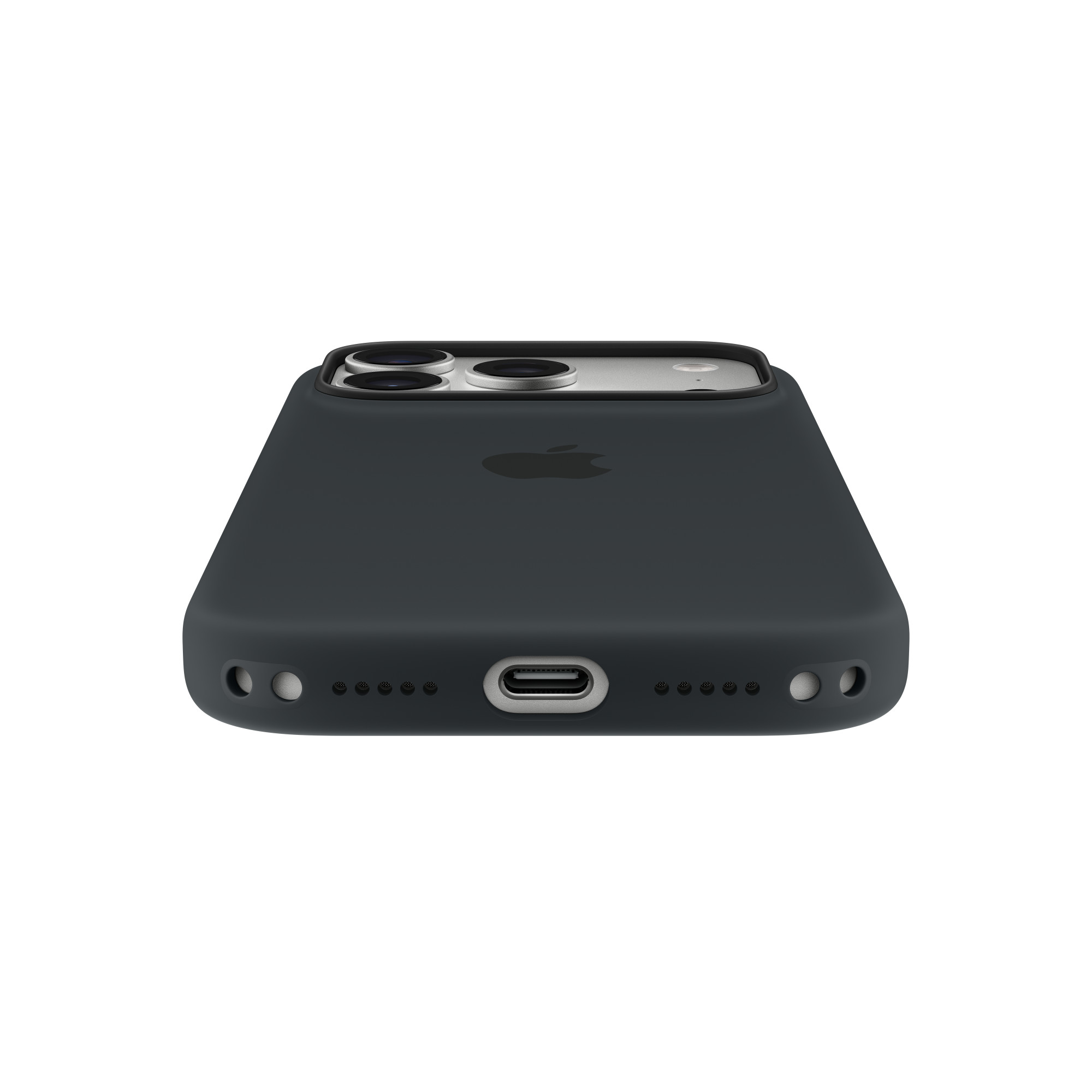 На фото изображено Чехол защитный Apple Silicone Case with MagSafe для iPhone 17 Pro, жёлтый