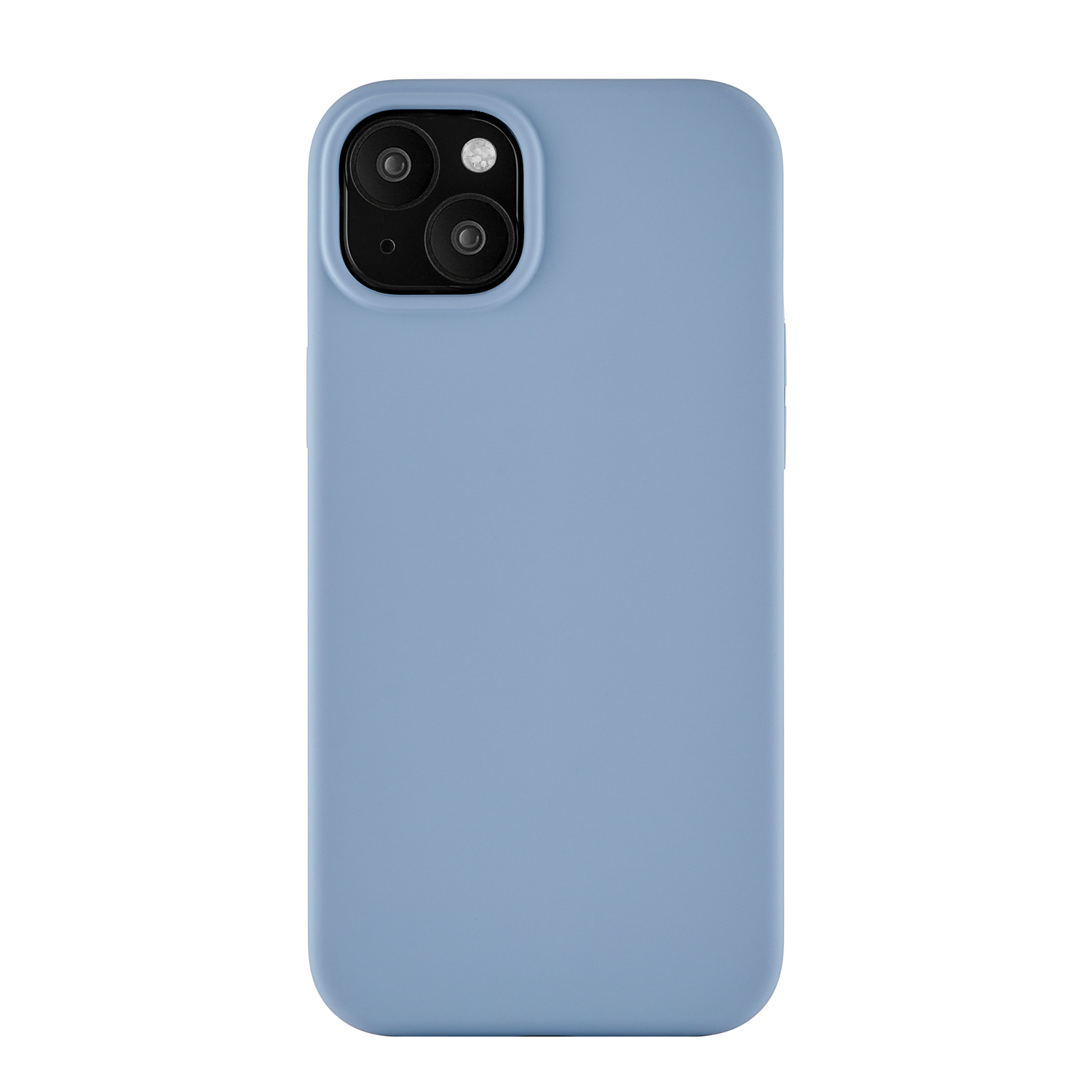 На фото изображено Чехол защитный uBear Touch Mag Case для iPhone 15 Plus, голубой