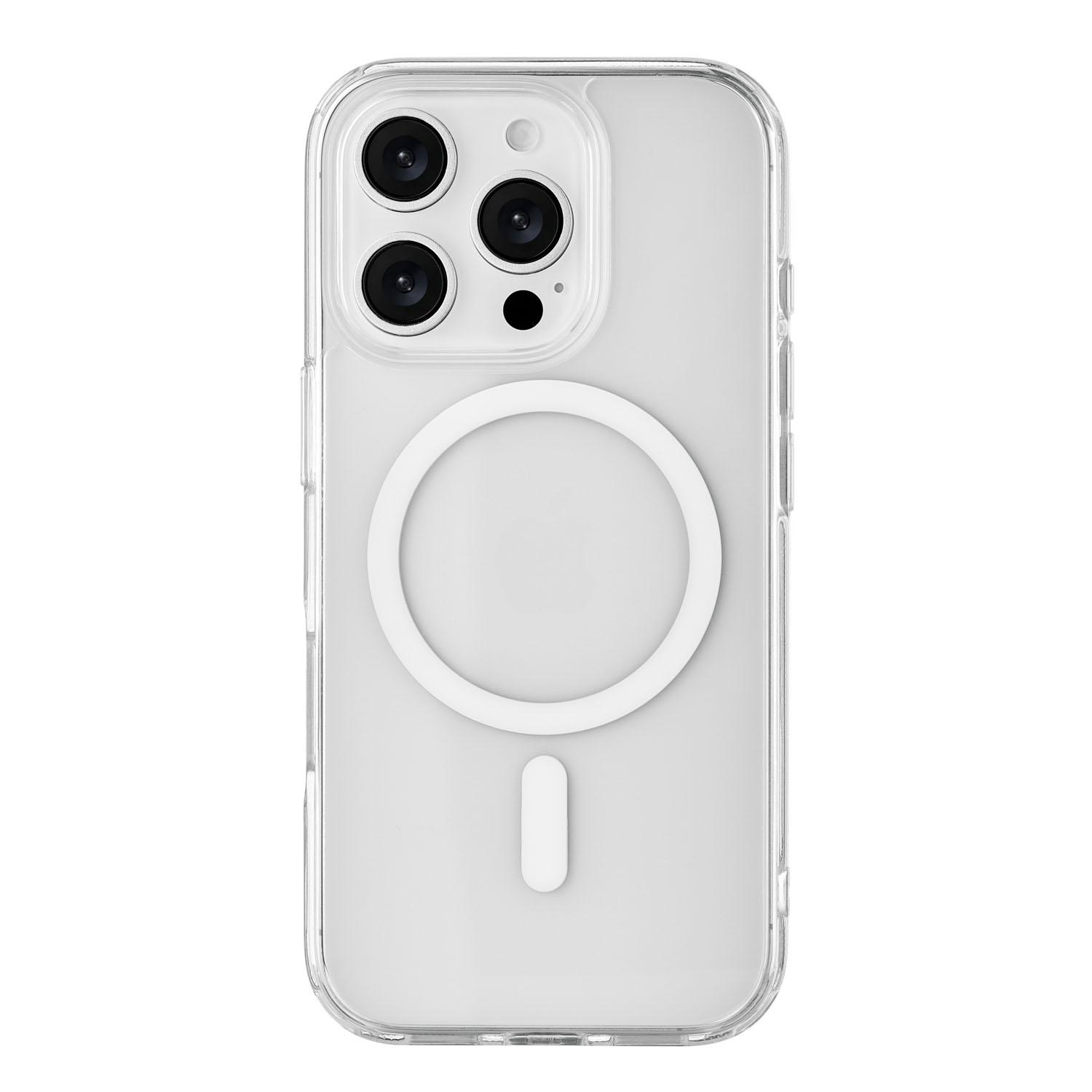 На фото изображено Чехол защитный uBear Real Mag Case для iPhone 16 Pro, усиленный, прозрачный