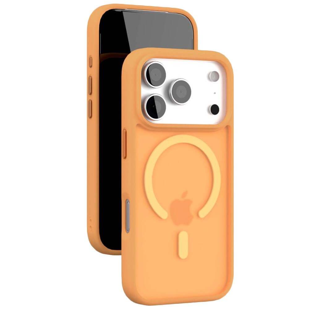 Фото Чехол защитный VLP LITE Bloom Case с MagSafe для iPhone 17 Pro, оранжевый На фото изображено Чехол защитный VLP LITE Bloom Case с MagSafe для iPhone 17 Pro, оранжевый