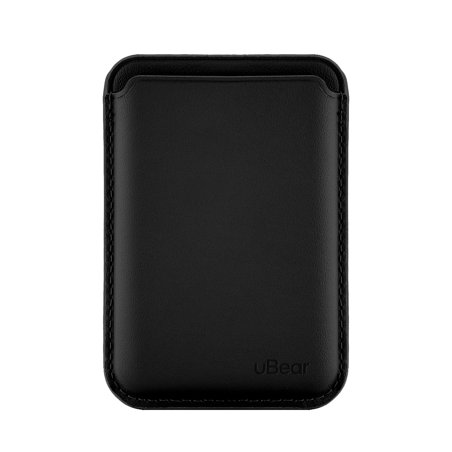 На фото изображено Магнитный кардхолдер uBear Leather Shell, чёрный