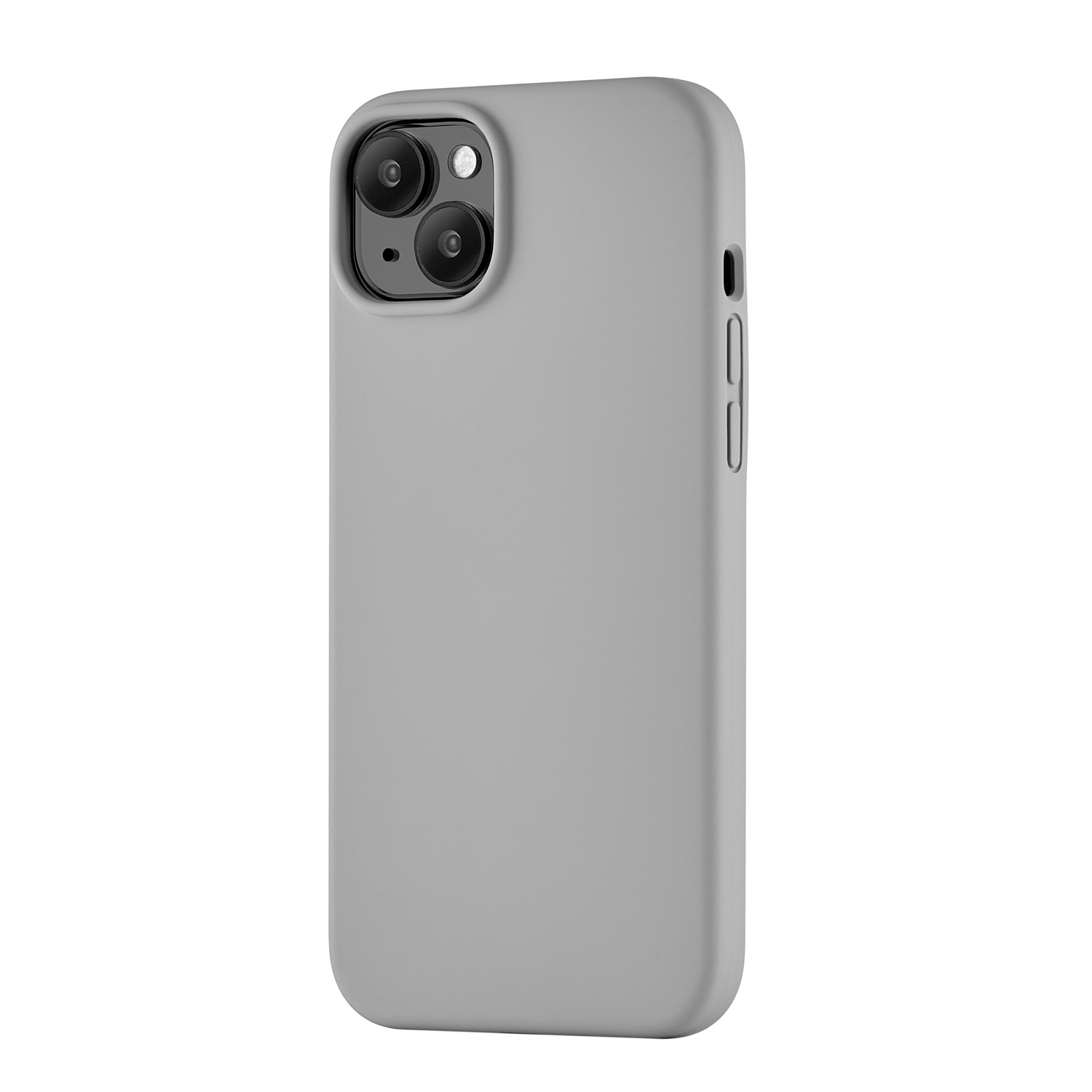 На фото изображено Чехол защитный uBear Touch Mag Case для iPhone 15 Plus, серый