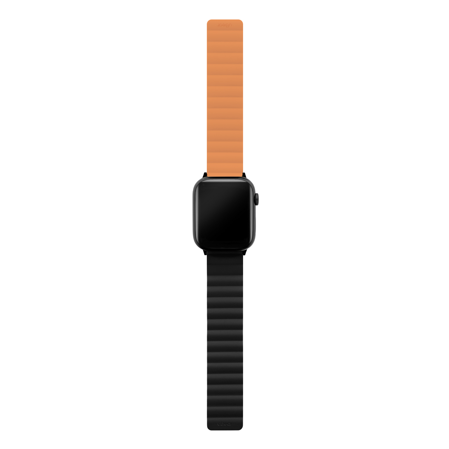 Ремешок uBear Mode для Apple Watch M/L (42, 44, 45, 49 мм), чёрный/оранжевый