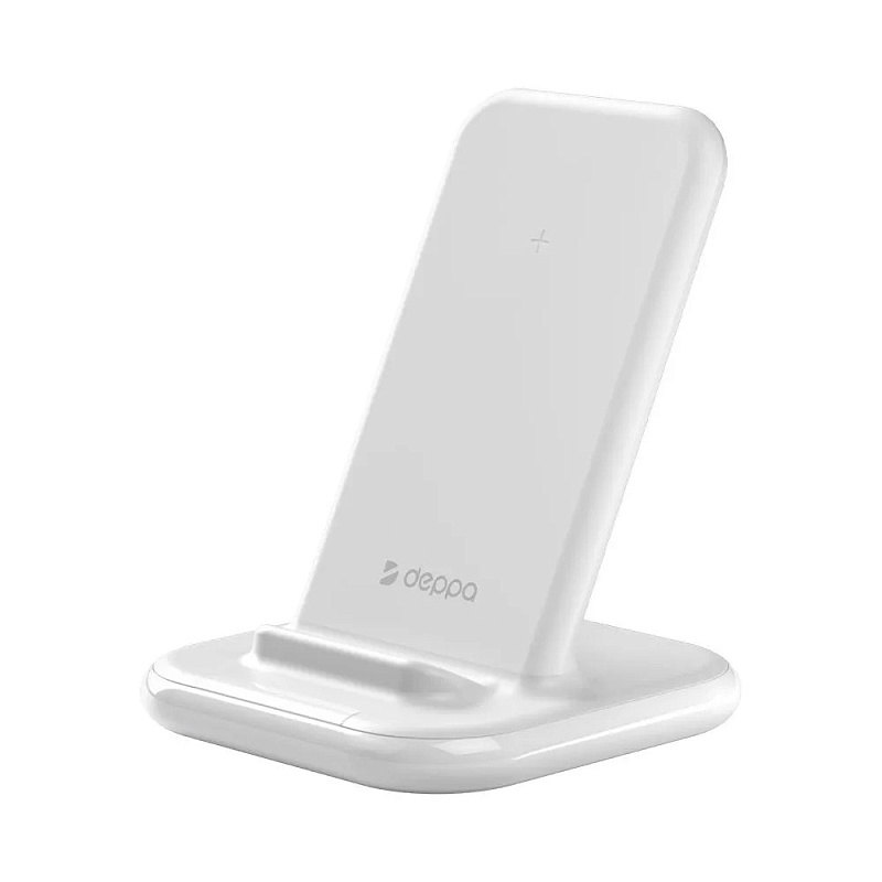 Беспроводное зарядное устройство Deppa QI Fast Charge 15W, белый